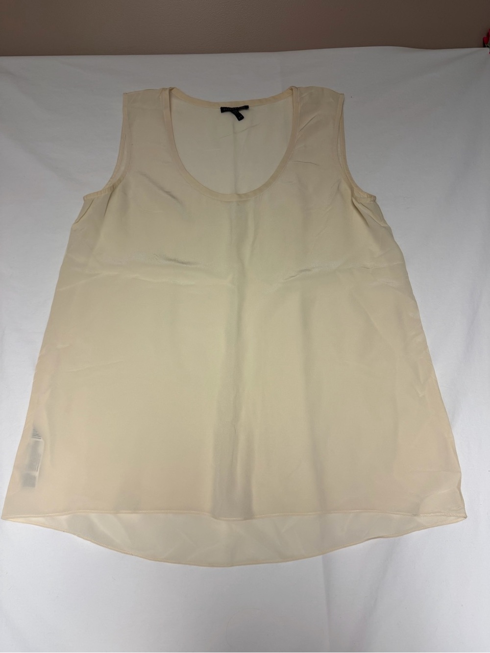 Eileen Fisher Cream Off White Silk Tank Size Medium